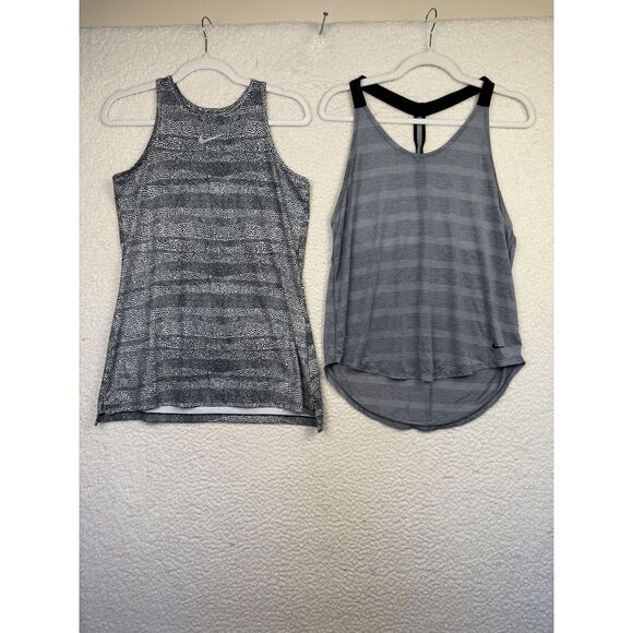 Nike Dri-Fit Tank Top Set of 2 Womens Medium‎ Athletic Running Golf Sleeveless - Picture 9 of 11